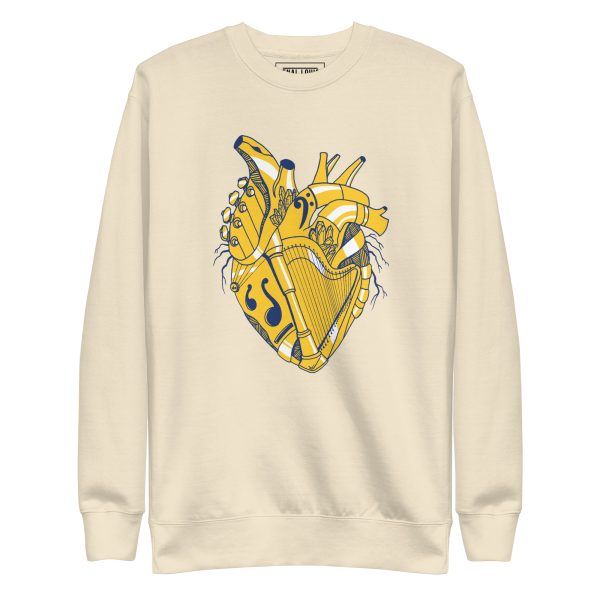 Navy Yellow Musical Heart No. 2 - Human Heart Sweatshirt