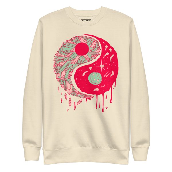 Primec Yin Yang Crystals and Night Sky - Yin Yang Sweatshirt
