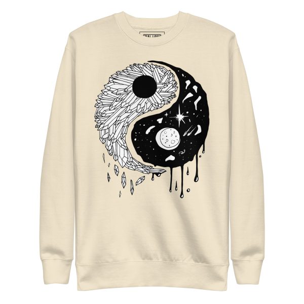 Yin Yang Crystals and Night Sky - Yin Yang Sweatshirt