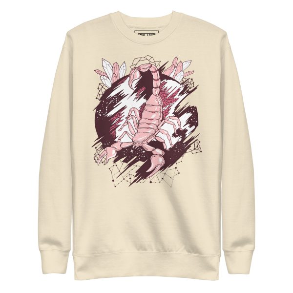 Pink and White Cosmic Scorpion - Scorpion Sweatshirt
