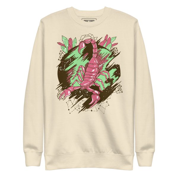 Pink and Green Cosmic Scorpion - Scorpion Sweatshirt