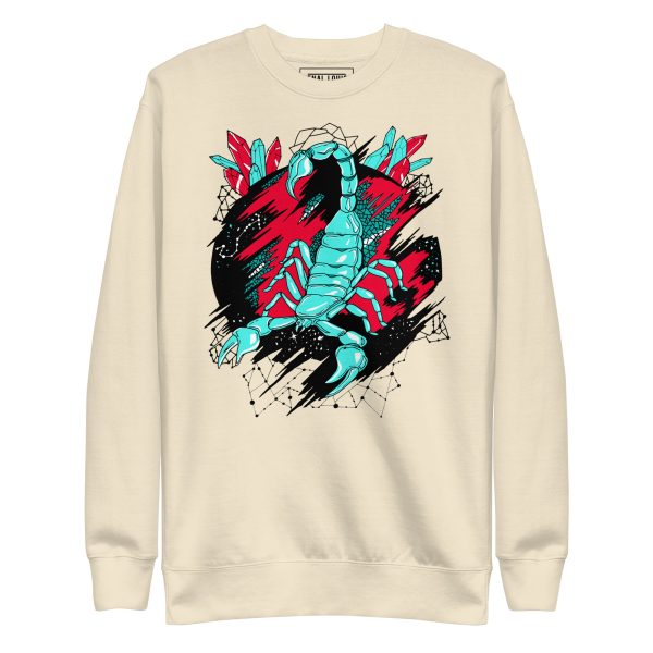 Turquoise Red Cosmic Scorpion - Scorpion Sweatshirt