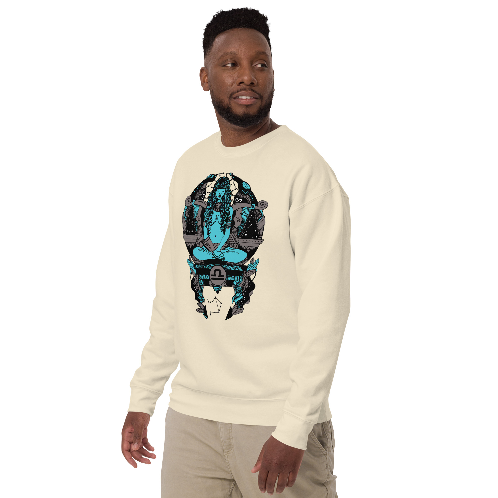 Blue and Grey Libra Beauty - Libra Sweatshirt - Image 5