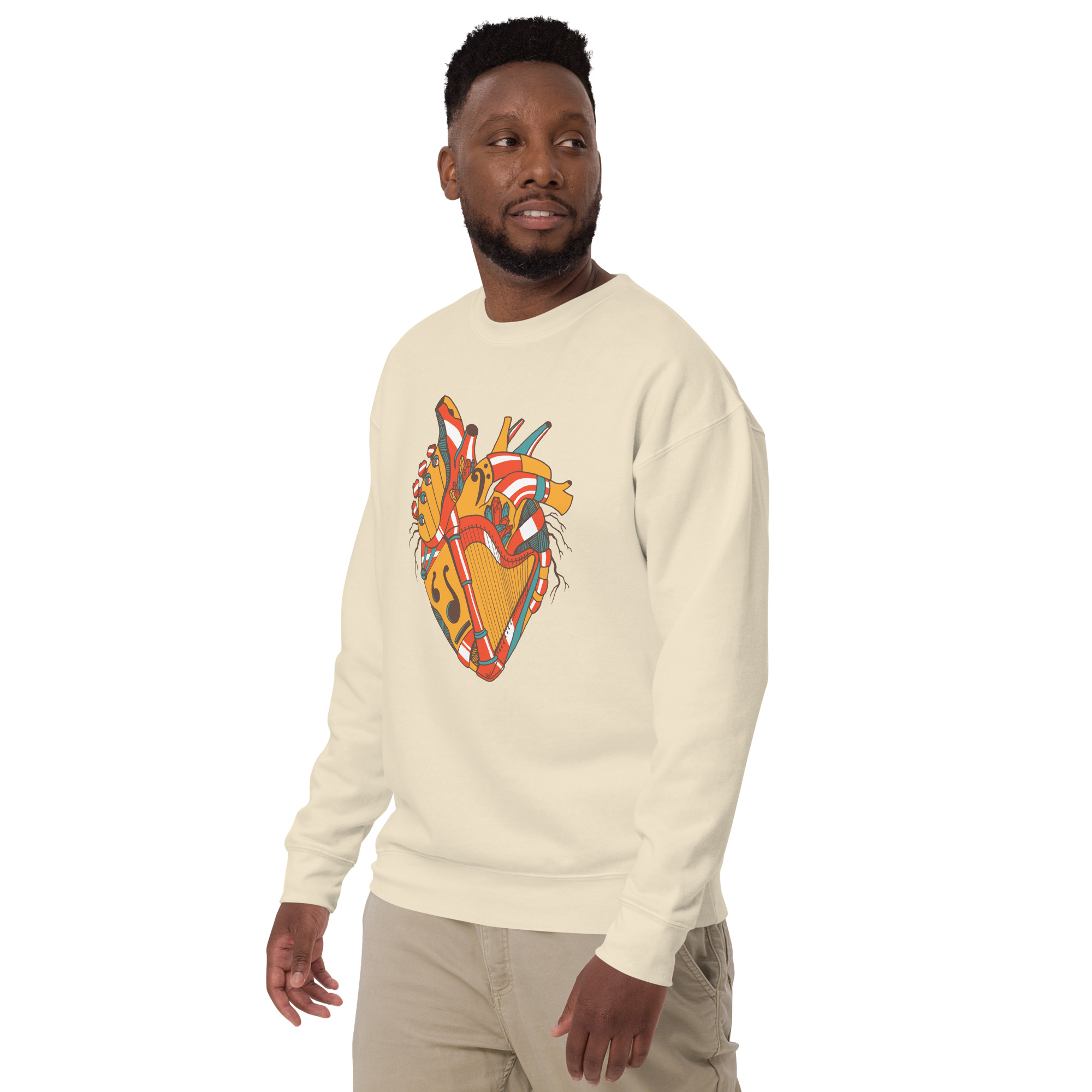 Cafe Musical Heart No. 2 - Human Heart Sweatshirt - Image 5