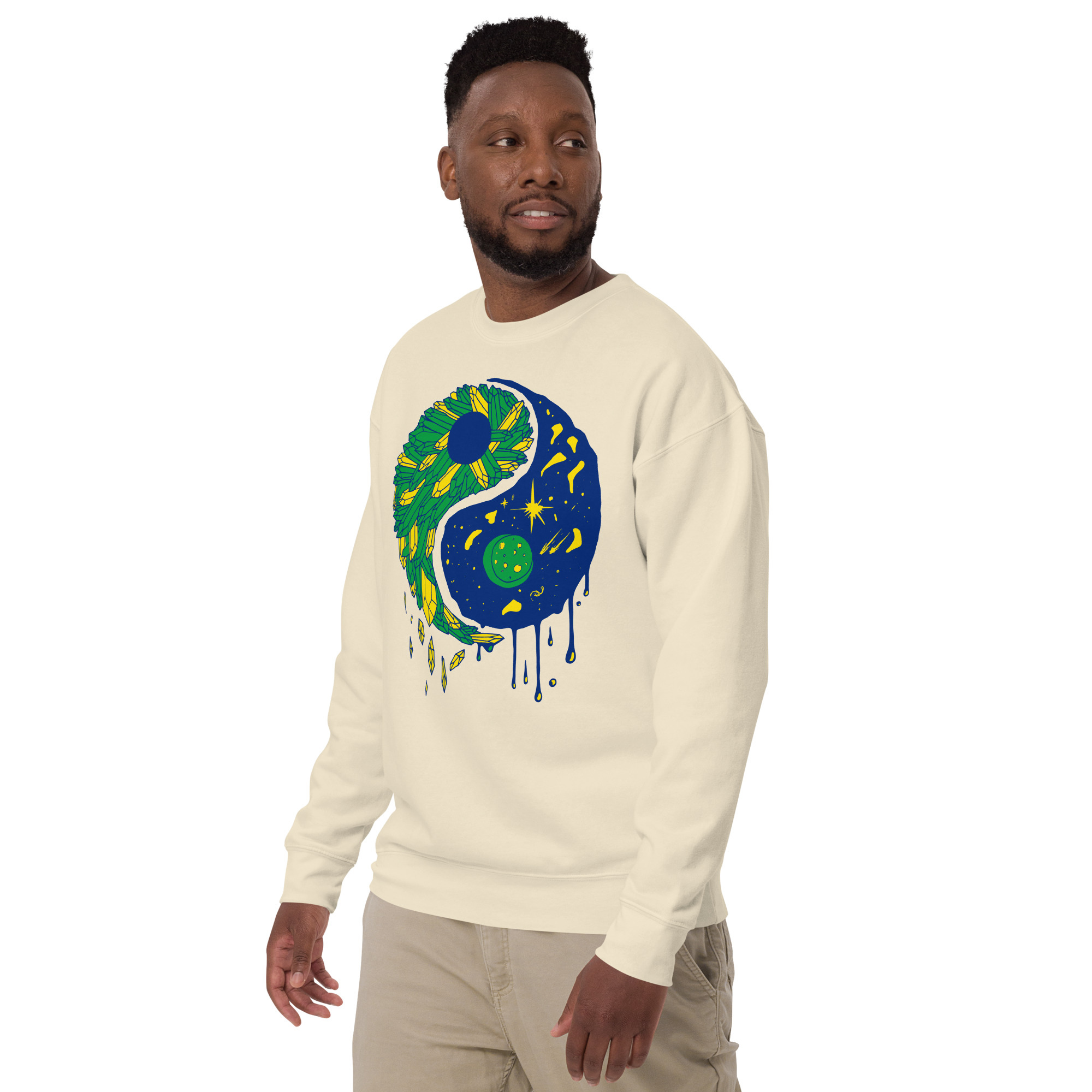 Brasil Yin Yang Crystals and Night Sky - Yin Yang Sweatshirt - Image 5