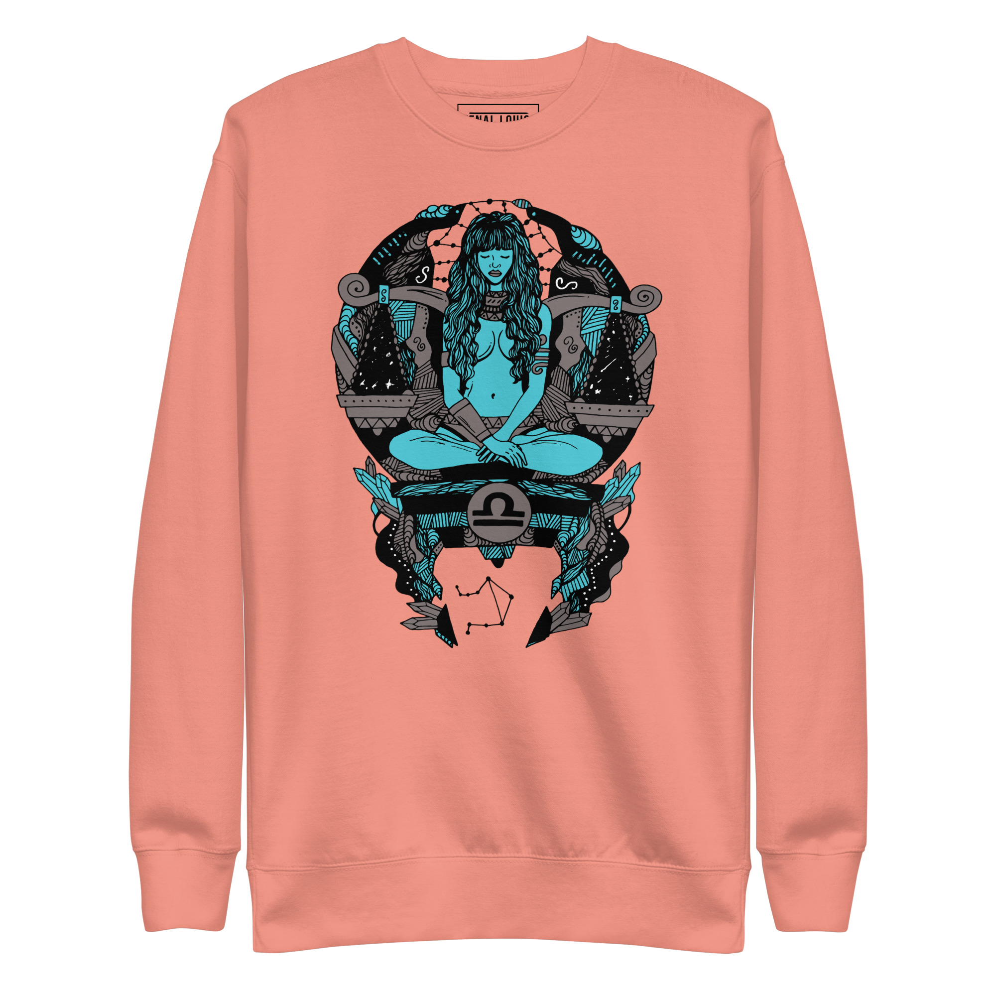 Blue and Grey Libra Beauty - Libra Sweatshirt - Image 7