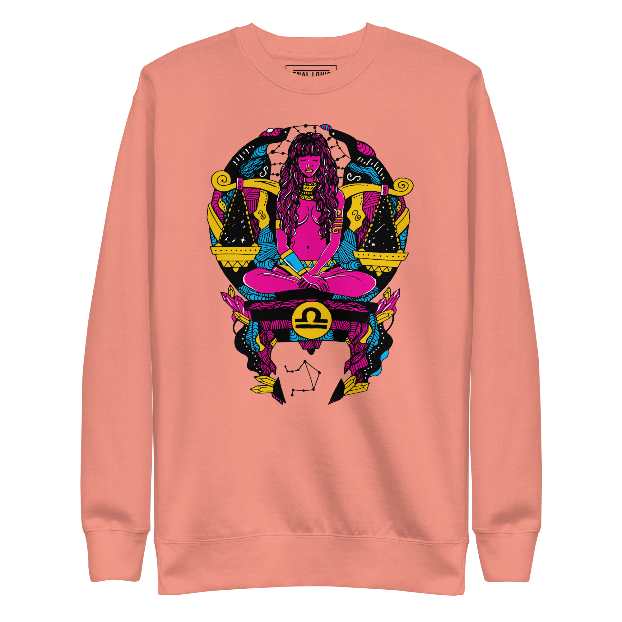 CMYK Libra Beauty Libra Sweatshirt – Zodiac Fleece Top - Image 7
