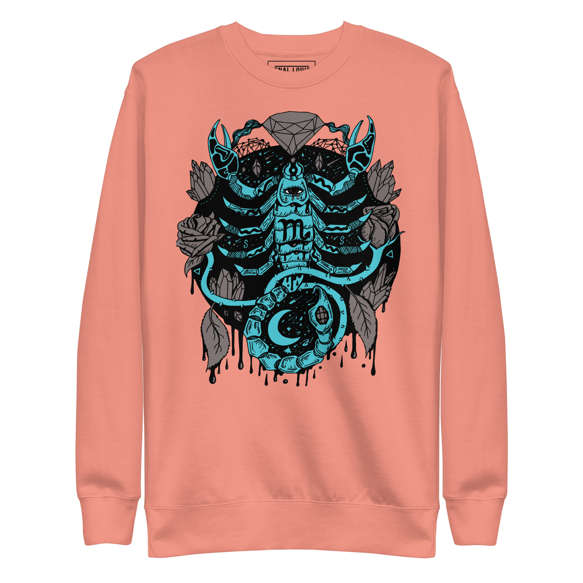 Blue and Grey Mystic Scorpio Zodiac - Scorpio Sweatshirt - Image 7