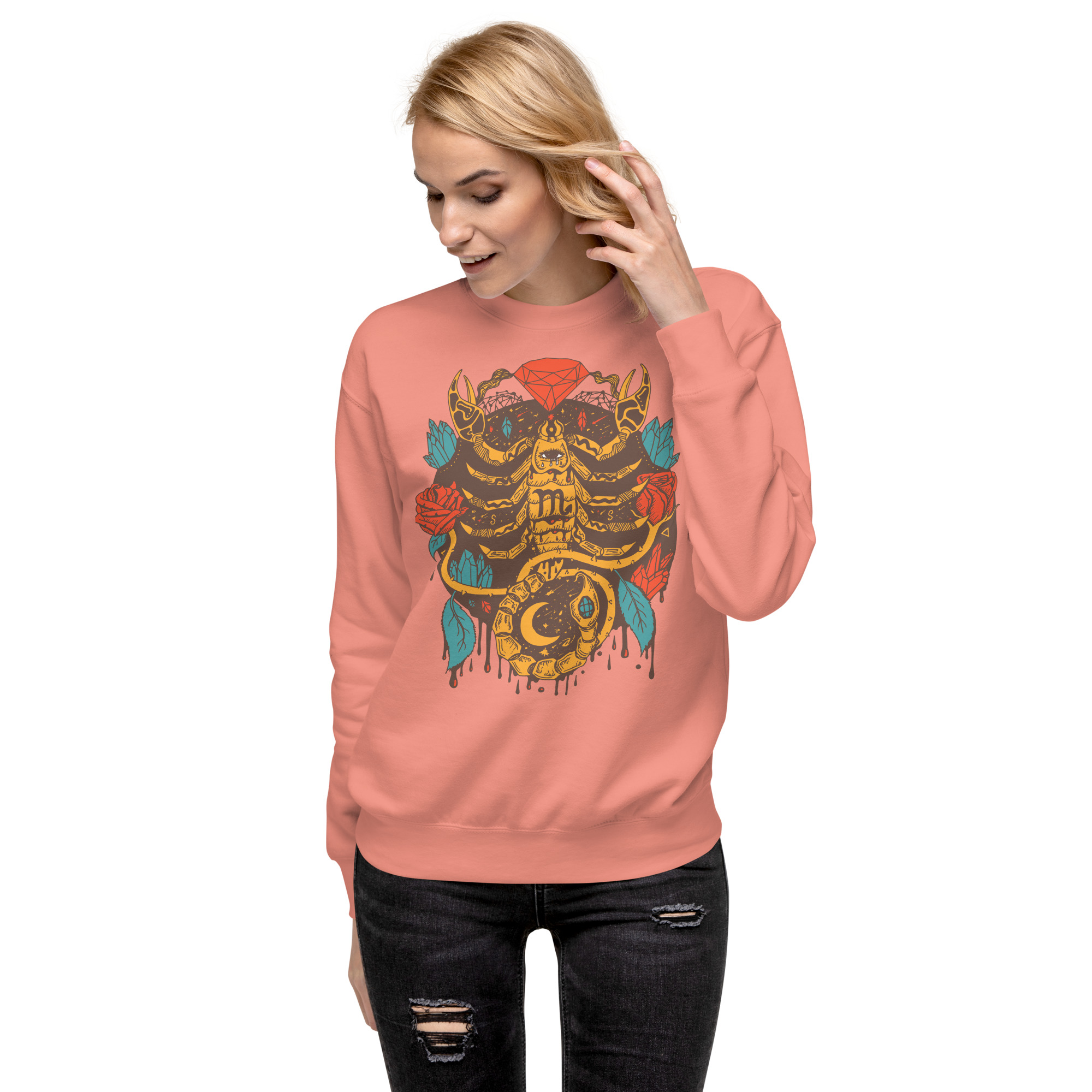 Cafe Mystic Scorpio Zodiac - Scorpio Sweatshirt - Image 4