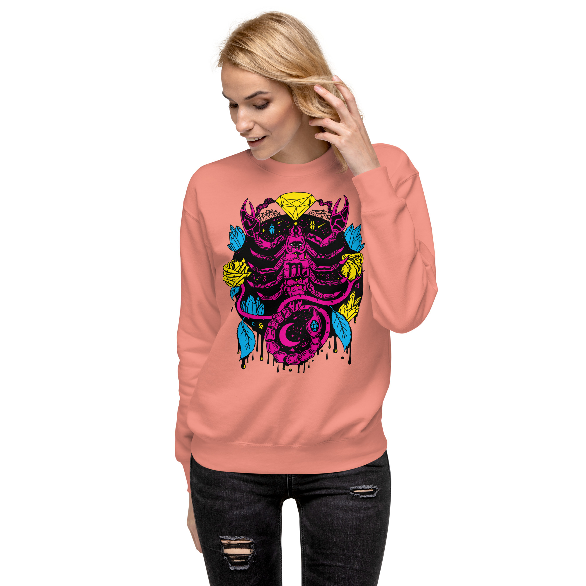 CMYK Mystic Scorpio Zodiac - Scorpio Sweatshirt - Image 4