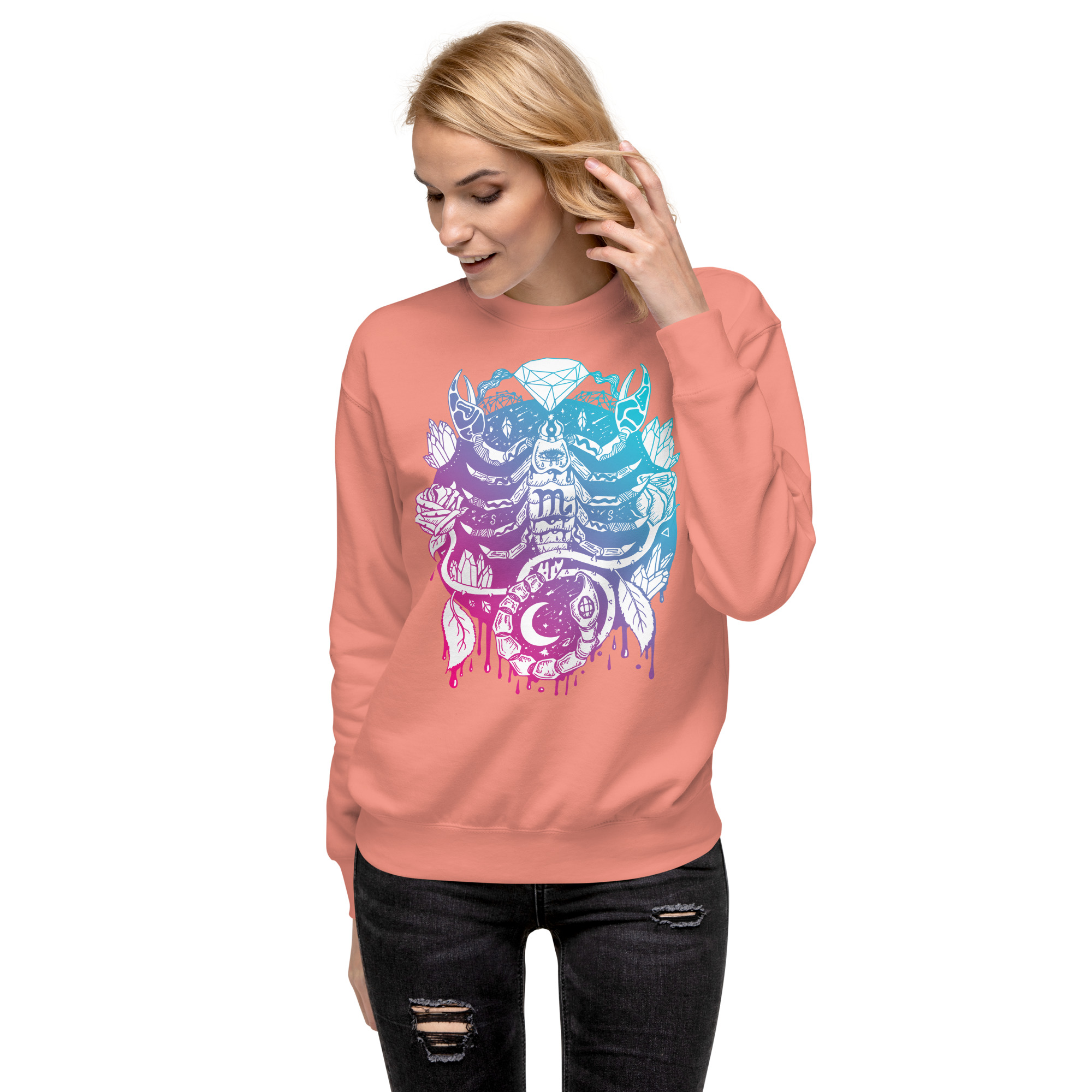 Dual tone Mystic Scorpio Zodiac - Scorpio Sweatshirt - Image 4