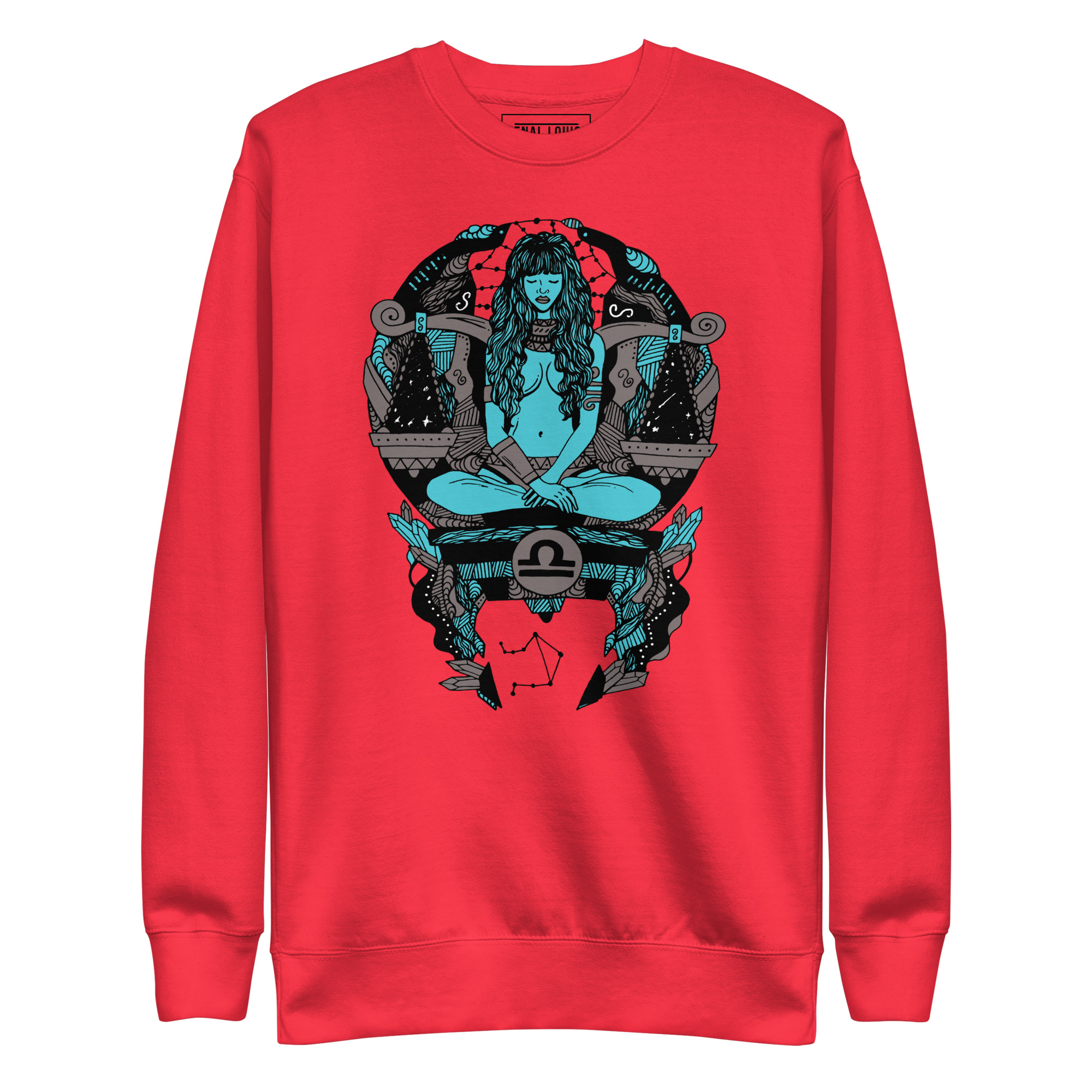 Blue and Grey Libra Beauty - Libra Sweatshirt - Image 6