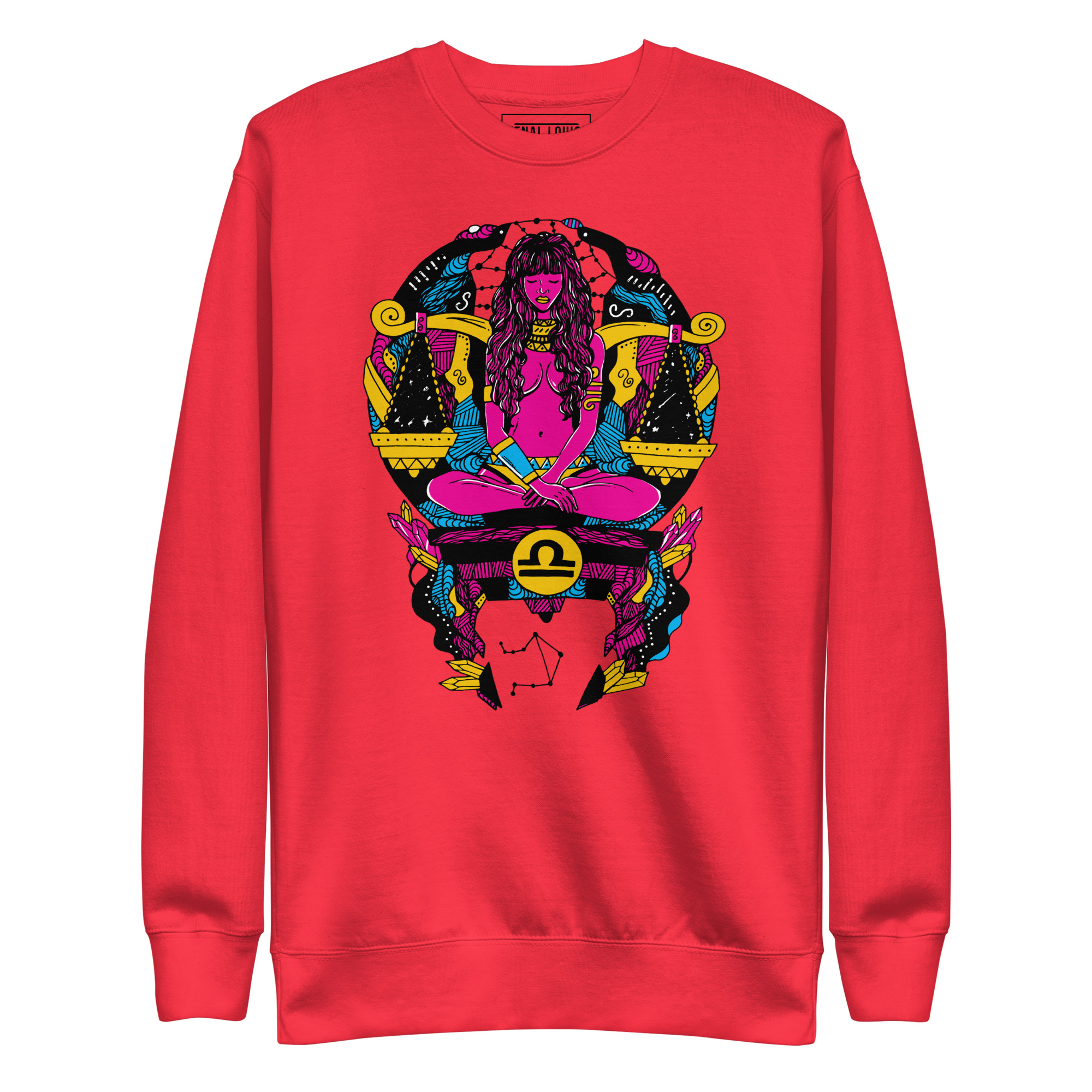 CMYK Libra Beauty Libra Sweatshirt – Zodiac Fleece Top - Image 6