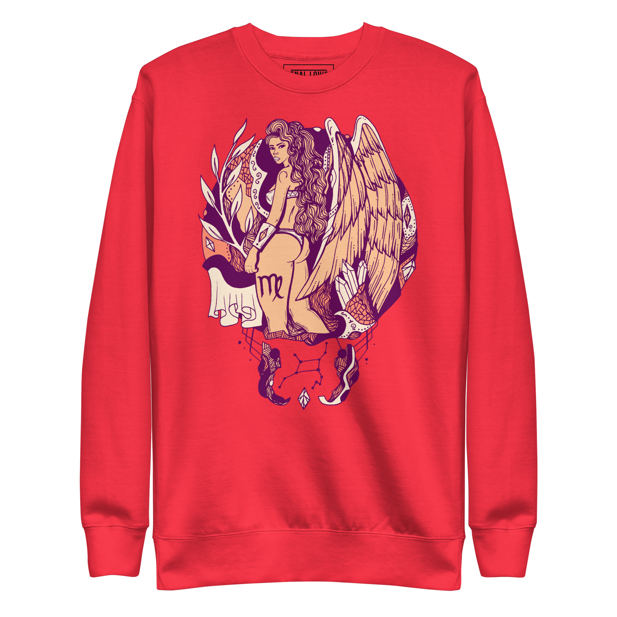 Peach Virgo Beauty Virgo Sweatshirt – Zodiac Fleece Top - Image 6