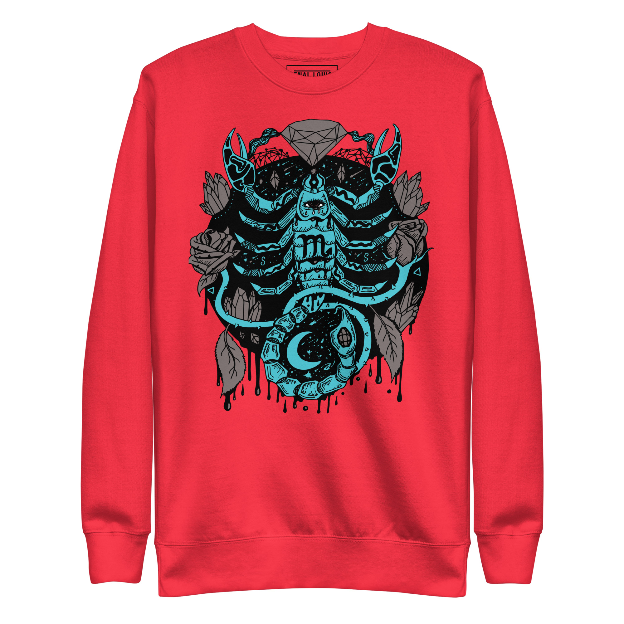 Blue and Grey Mystic Scorpio Zodiac - Scorpio Sweatshirt - Image 6