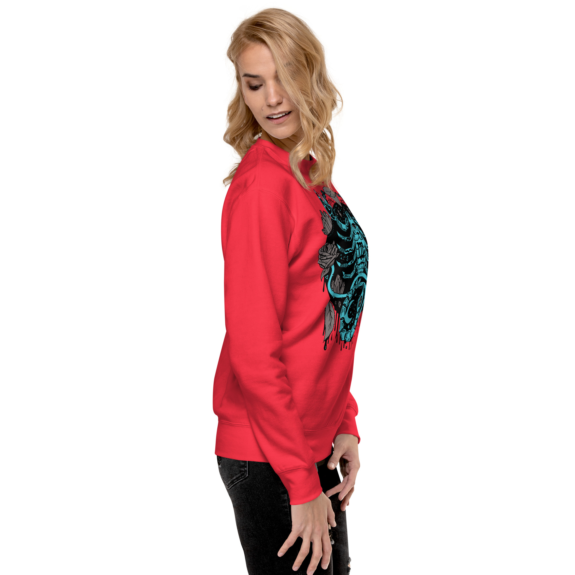 Blue and Grey Mystic Scorpio Zodiac - Scorpio Sweatshirt - Image 2