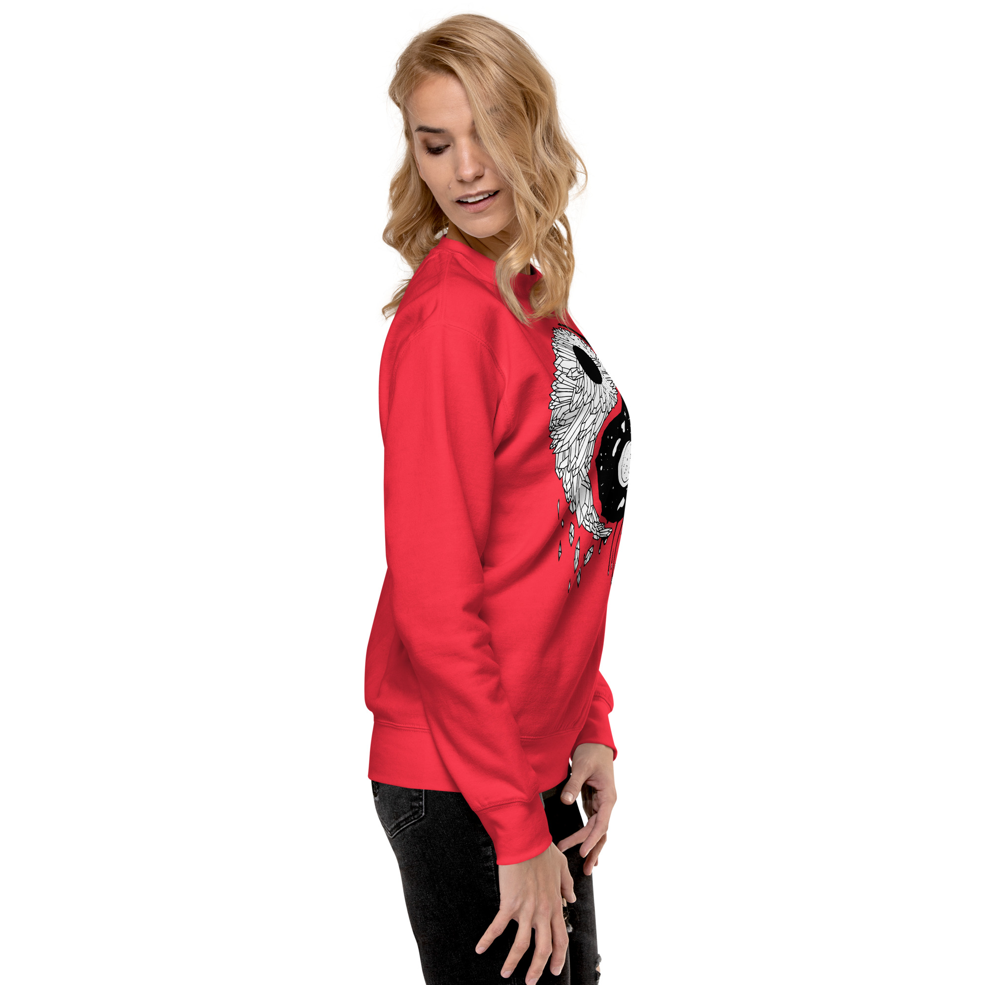 Yin Yang Crystals and Night Sky - Yin Yang Sweatshirt - Image 2