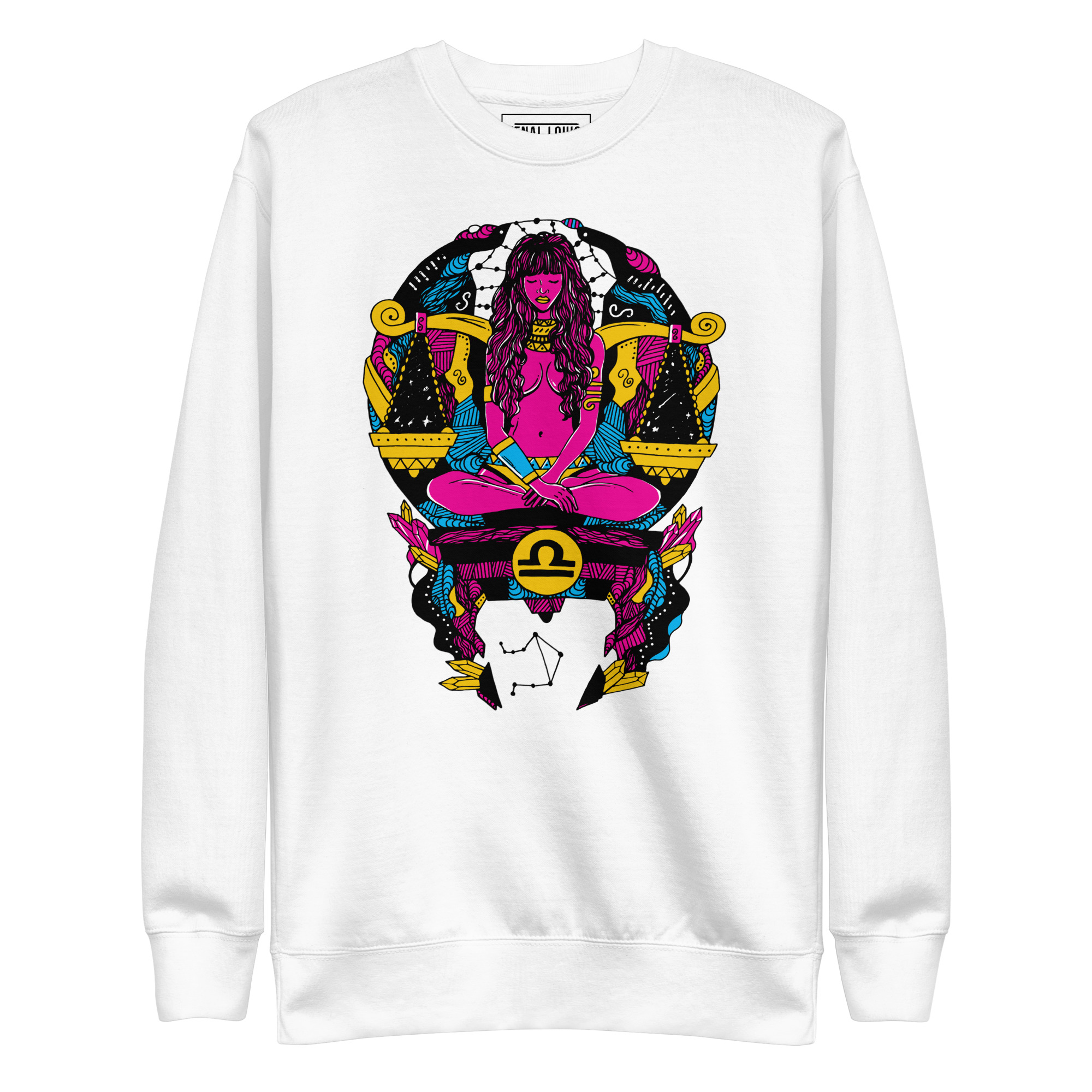 CMYK Libra Beauty Libra Sweatshirt – Zodiac Fleece Top - Image 8