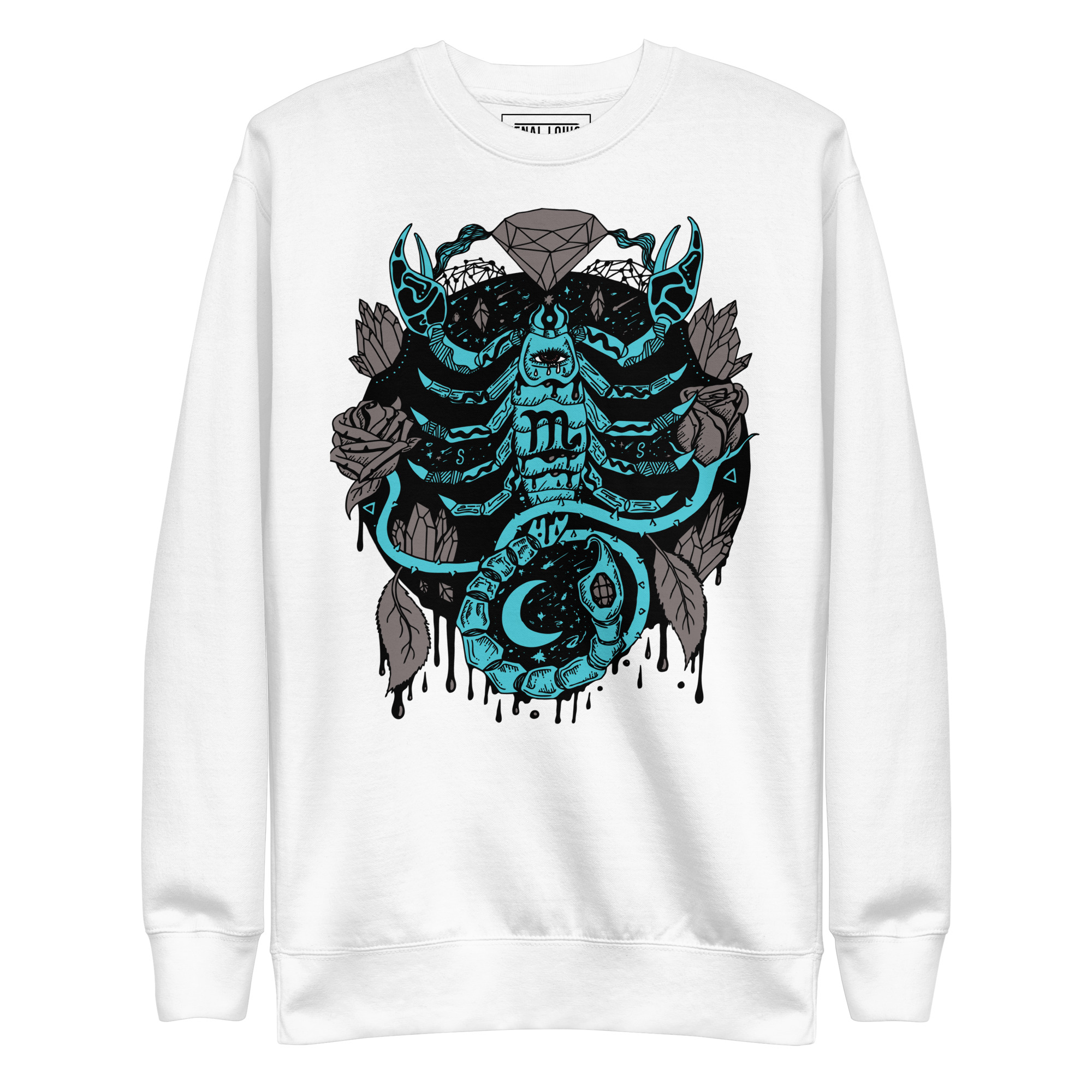 Blue and Grey Mystic Scorpio Zodiac - Scorpio Sweatshirt - Image 8