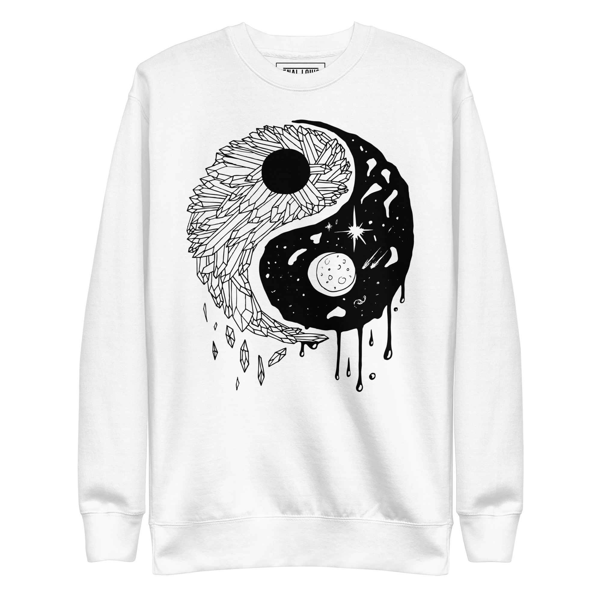 Yin Yang Crystals and Night Sky - Yin Yang Sweatshirt - Image 8