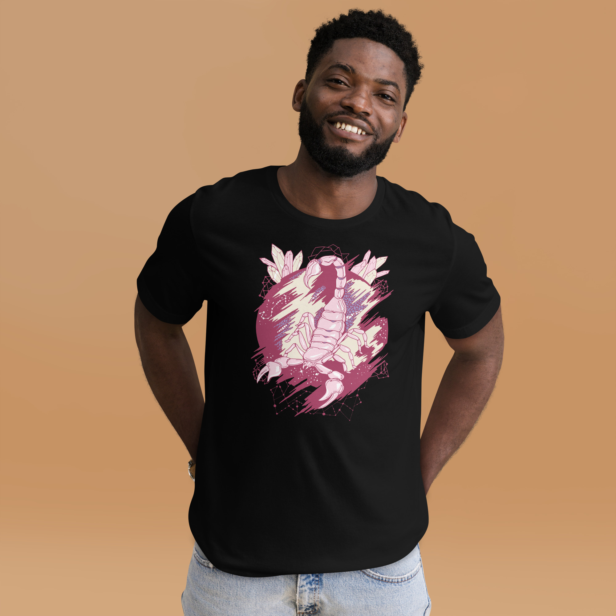 Lavender Cosmic Scorpion - Scorpion T-shirt - Image 2