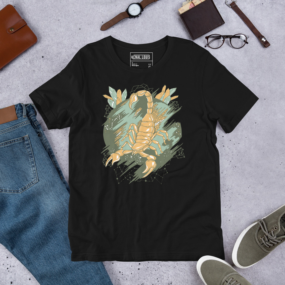 Sage Green Cosmic Scorpion - Scorpion T-shirt