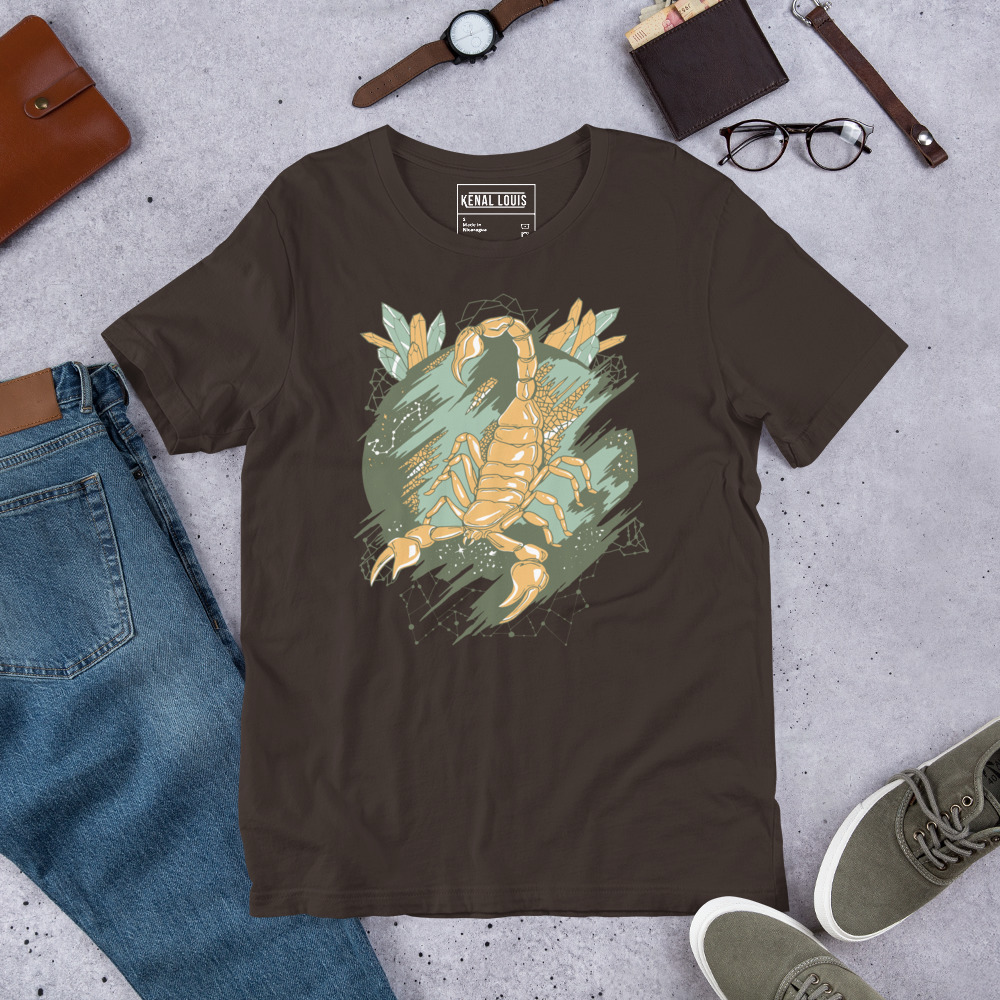 Sage Green Cosmic Scorpion - Scorpion T-shirt - Image 5