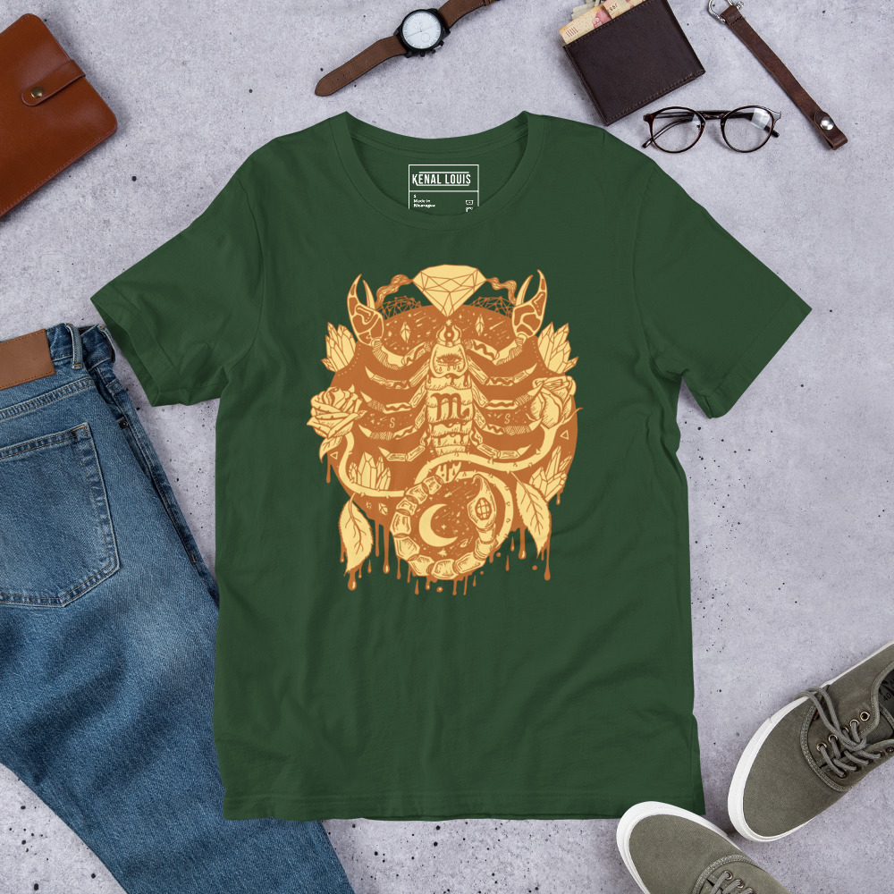 Terracotta Mystic Scorpio Zodiac - Scorpio T-shirt - Image 8