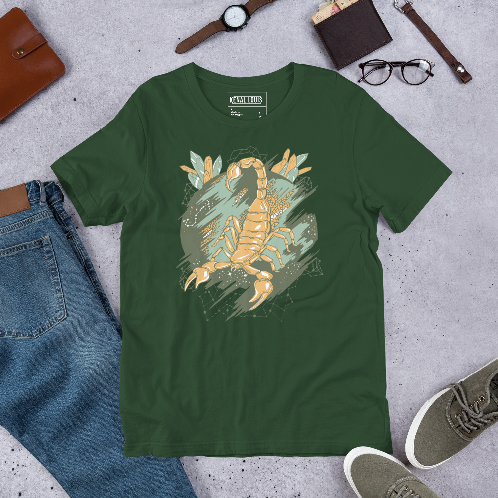 Sage Green Cosmic Scorpion - Scorpion T-shirt - Image 7