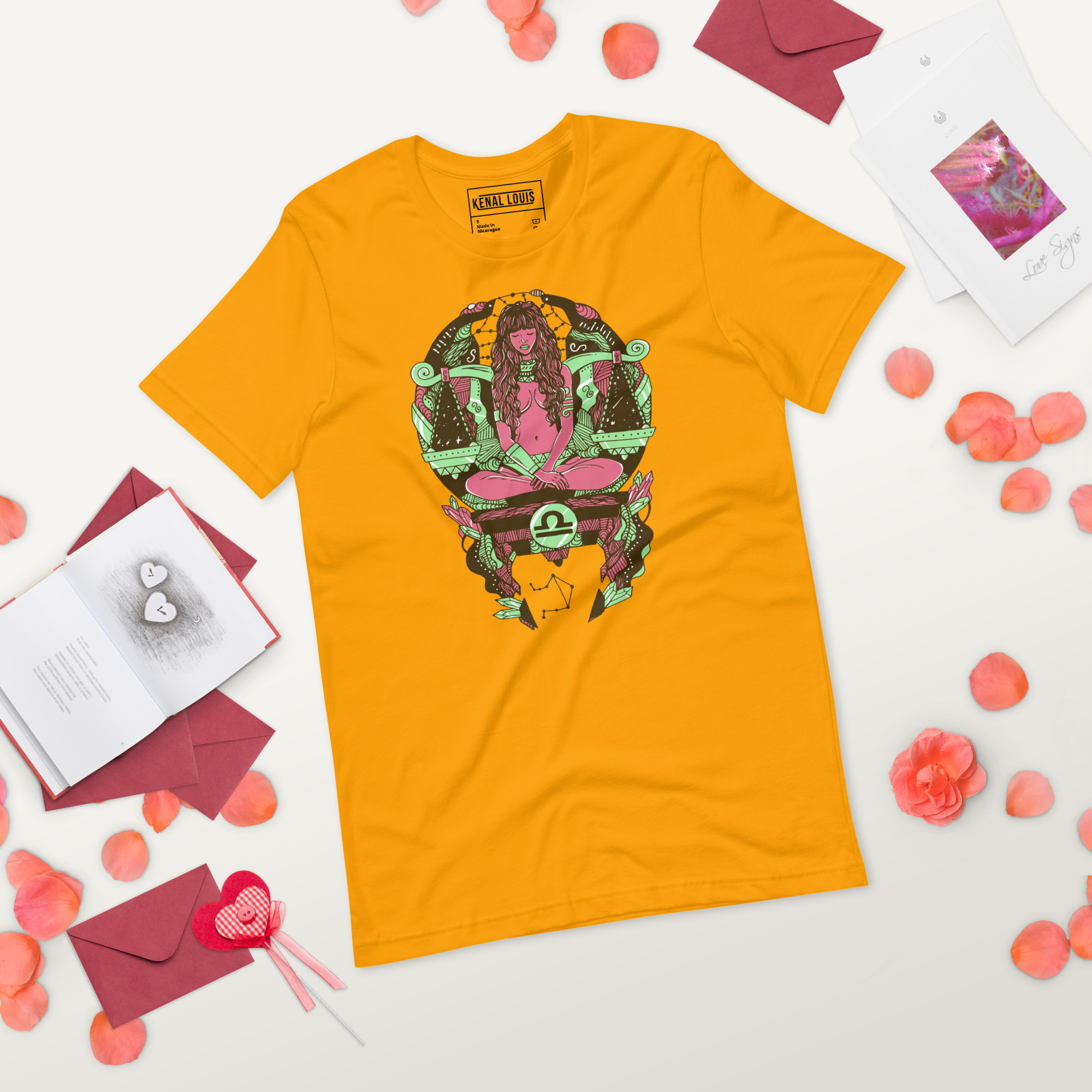 Pink and Green Libra Beauty - Libra T-shirt - Image 3