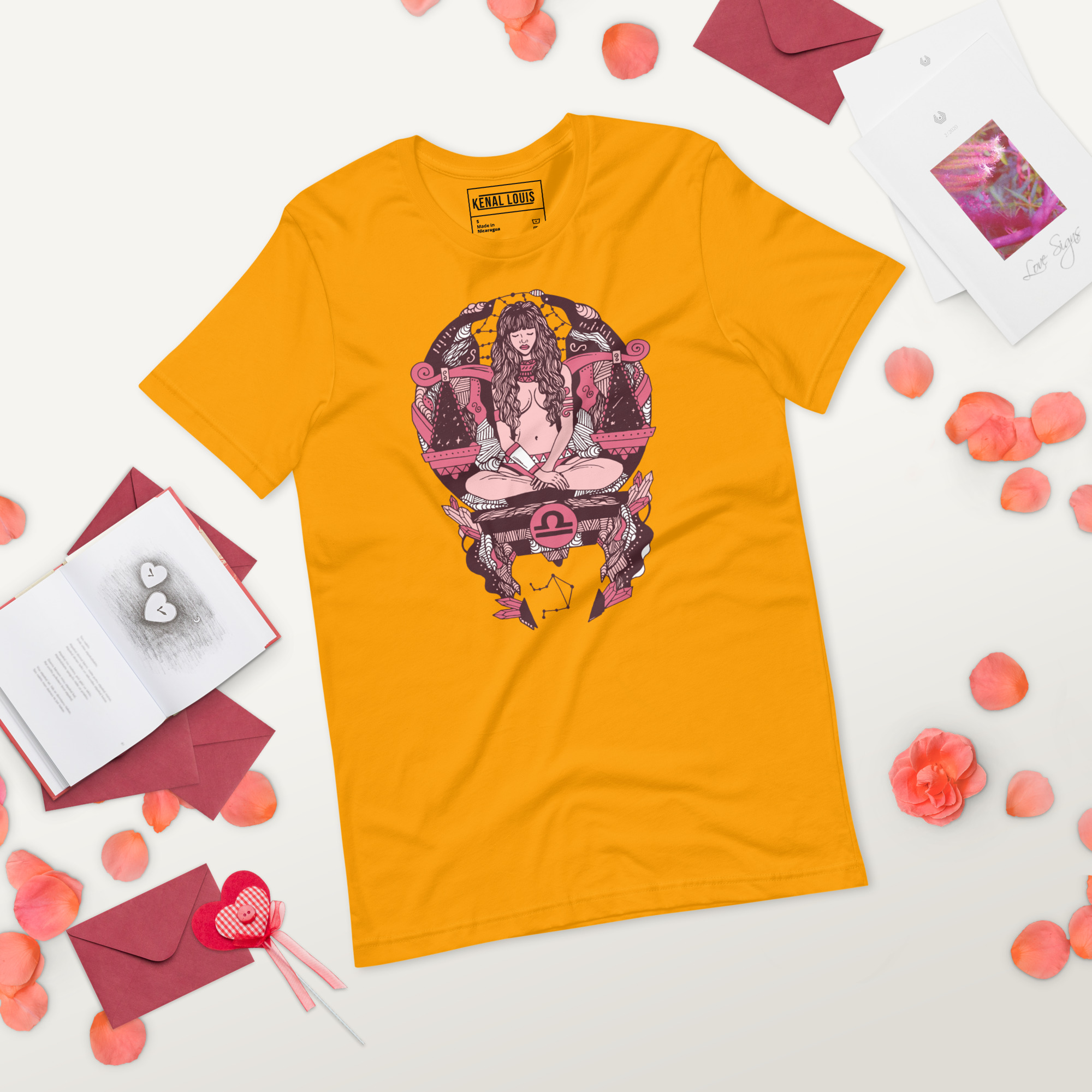 Pink and White Libra Beauty - Libra T-shirt - Image 3
