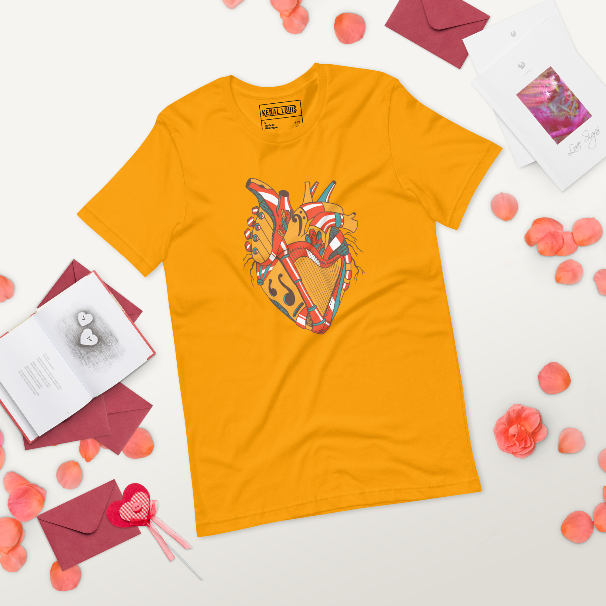 Cafe Musical Heart No. 2 - Human Heart T-shirt - Image 3
