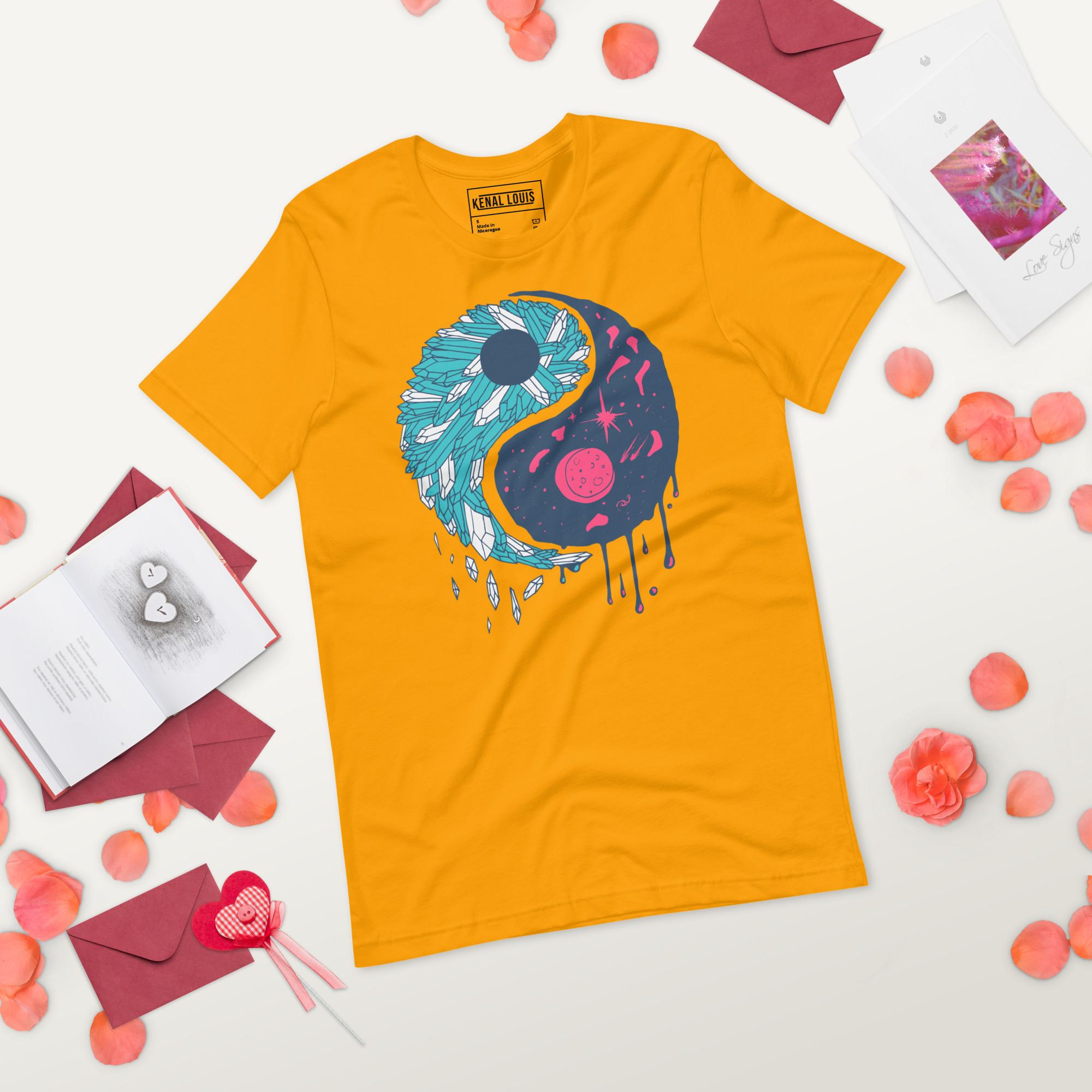 Sofea Yin Yang Crystals and Night Sky - Yin Yang T-shirt - Image 3