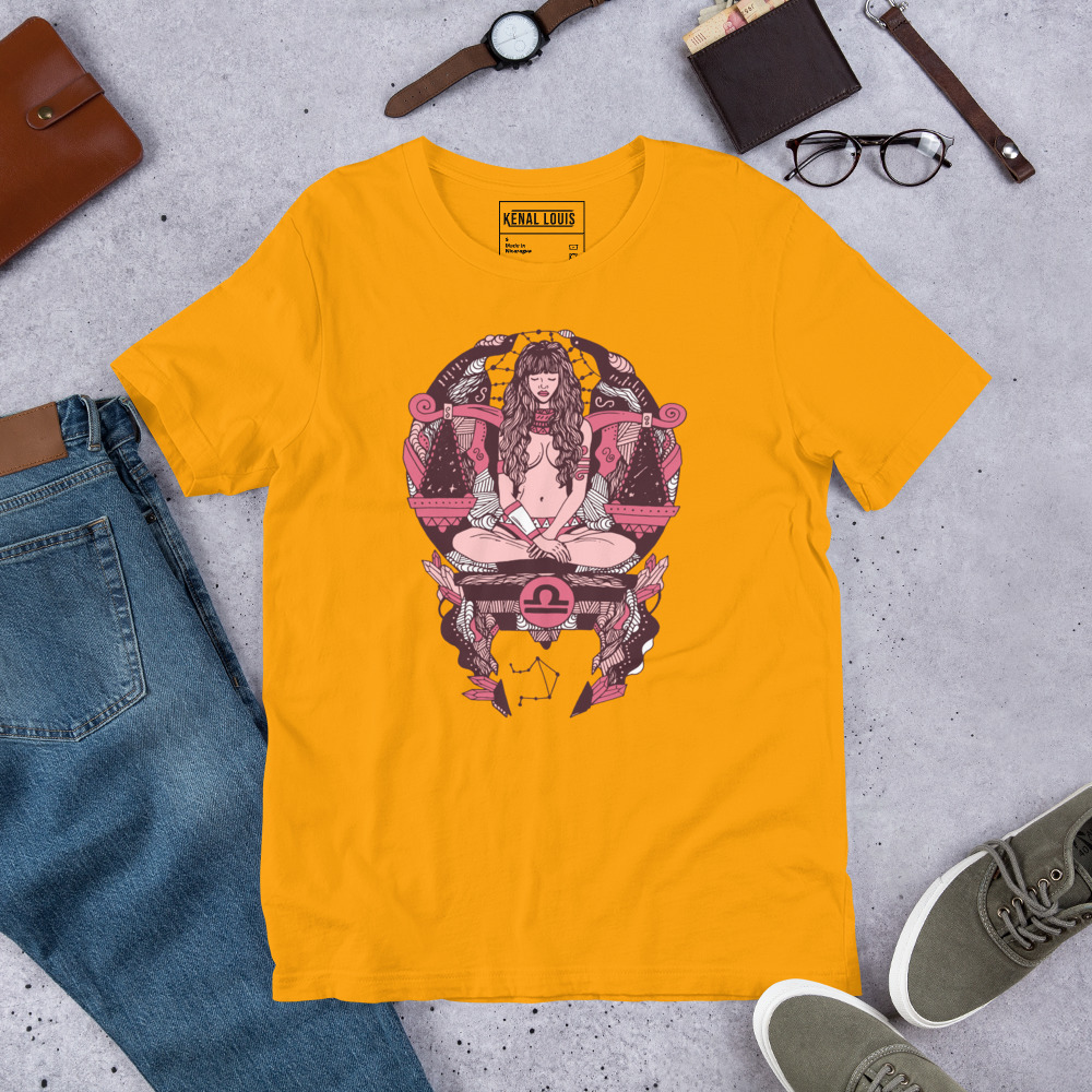 Pink and White Libra Beauty - Libra T-shirt - Image 5