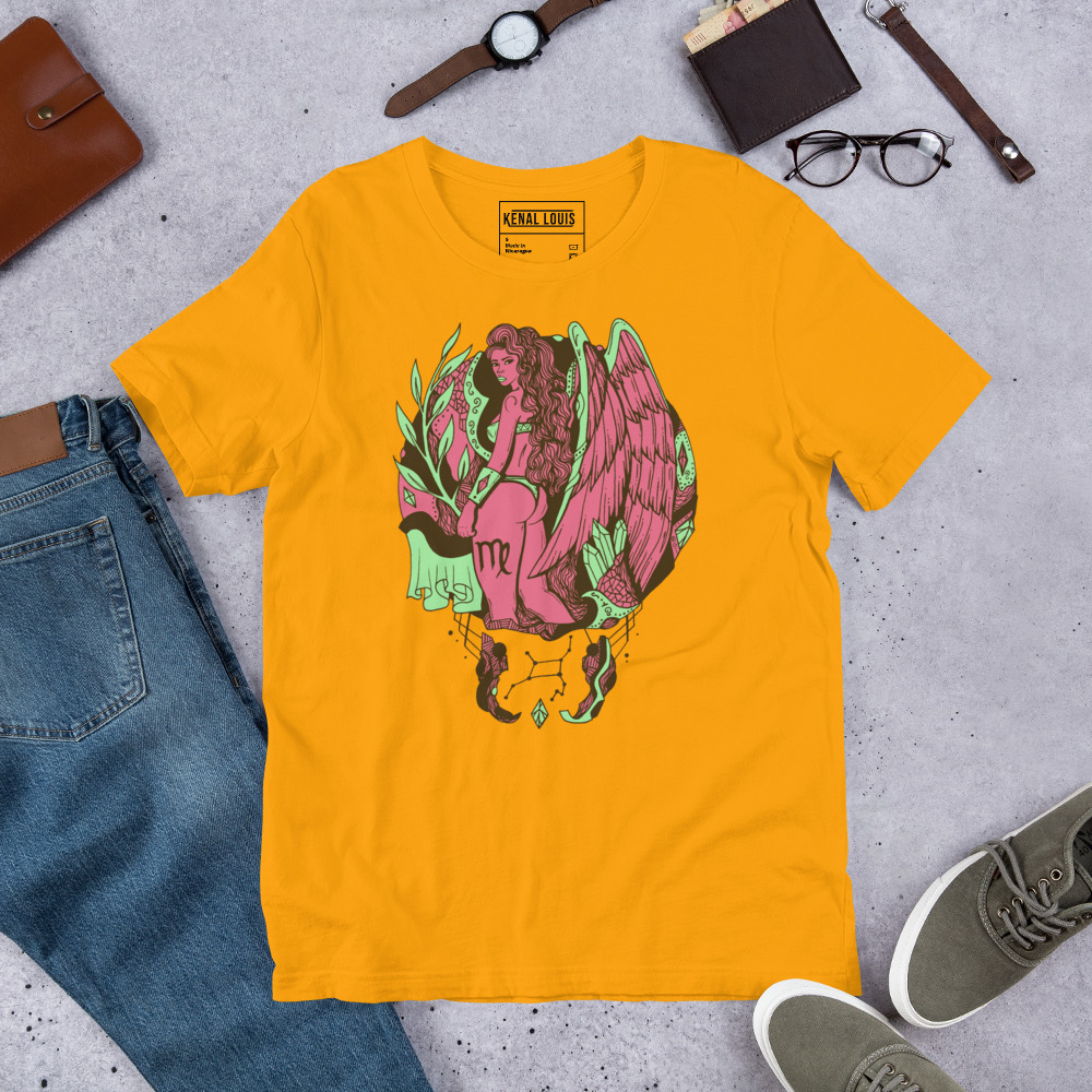 Pink and Green Virgo Beauty - Virgo T-shirt - Image 6