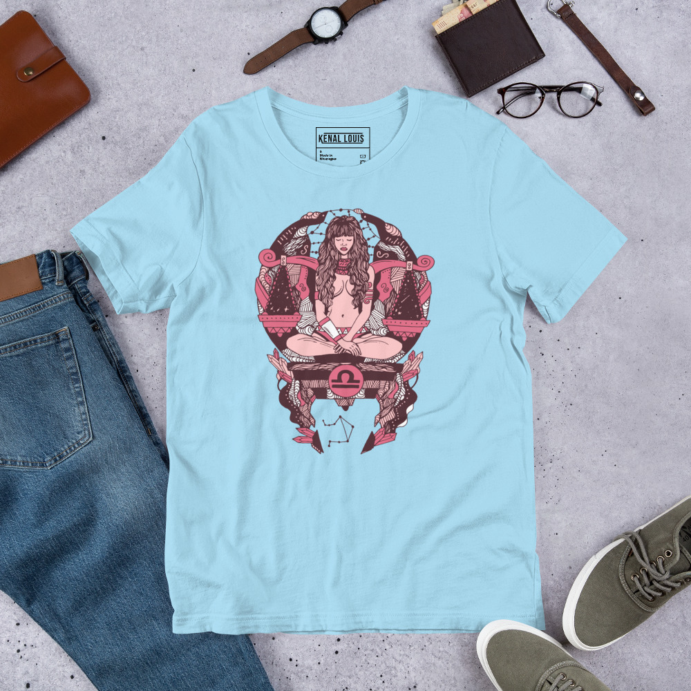 Pink and White Libra Beauty - Libra T-shirt - Image 7