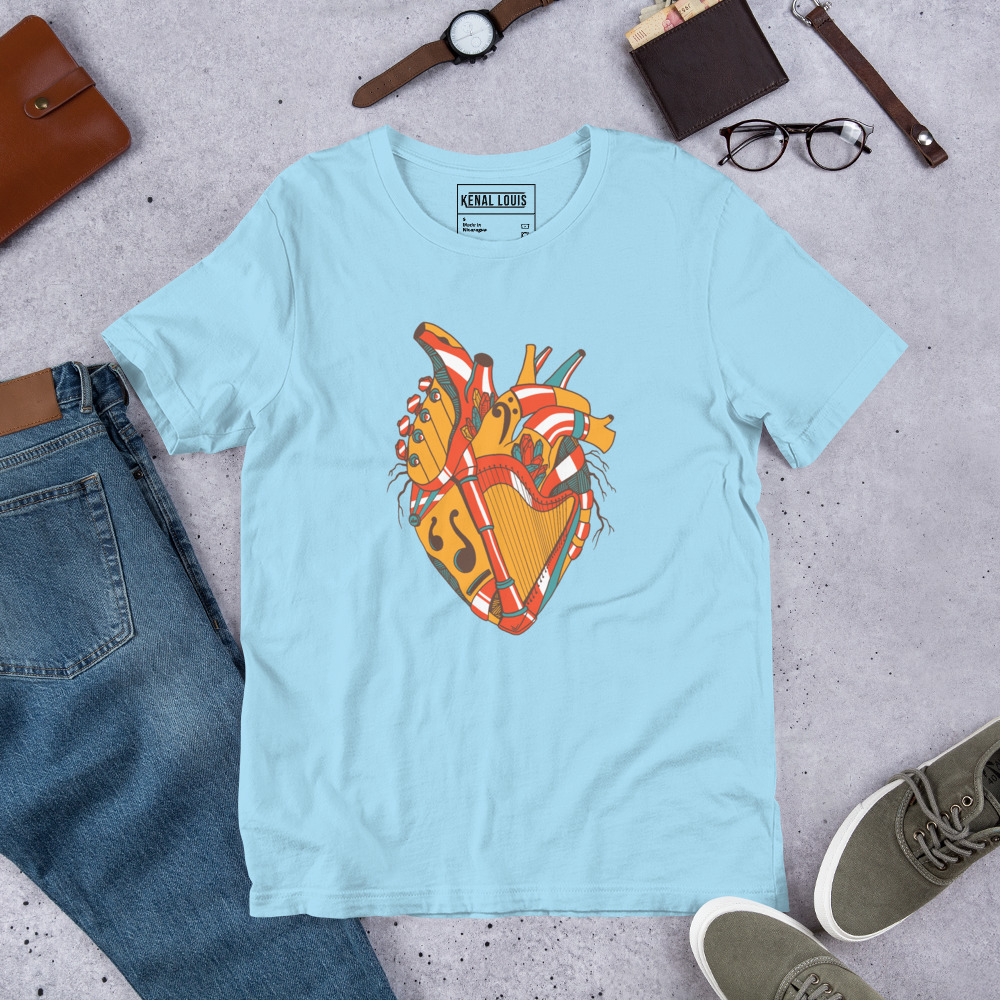 Cafe Musical Heart No. 2 - Human Heart T-shirt - Image 7