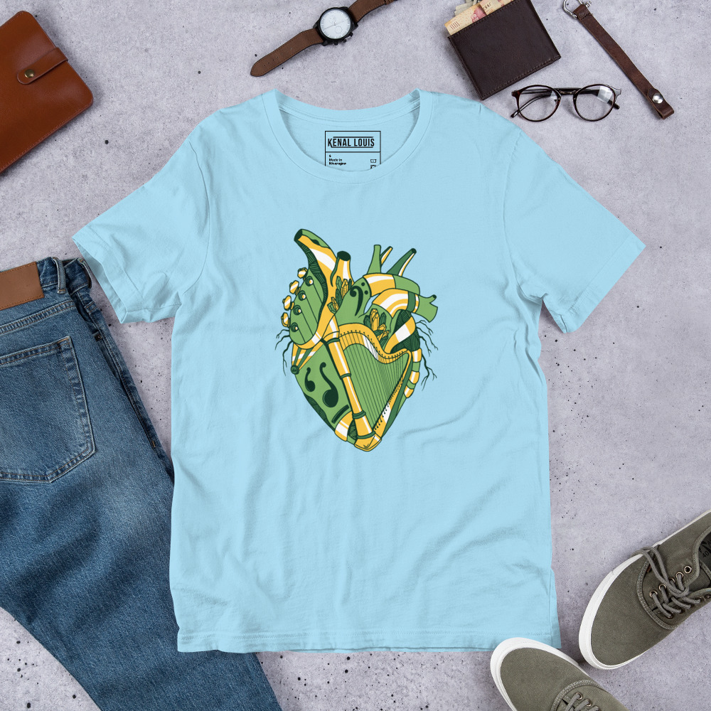 Forrest Green Musical Heart No. 2 - Human Heart T-shirt - Image 8