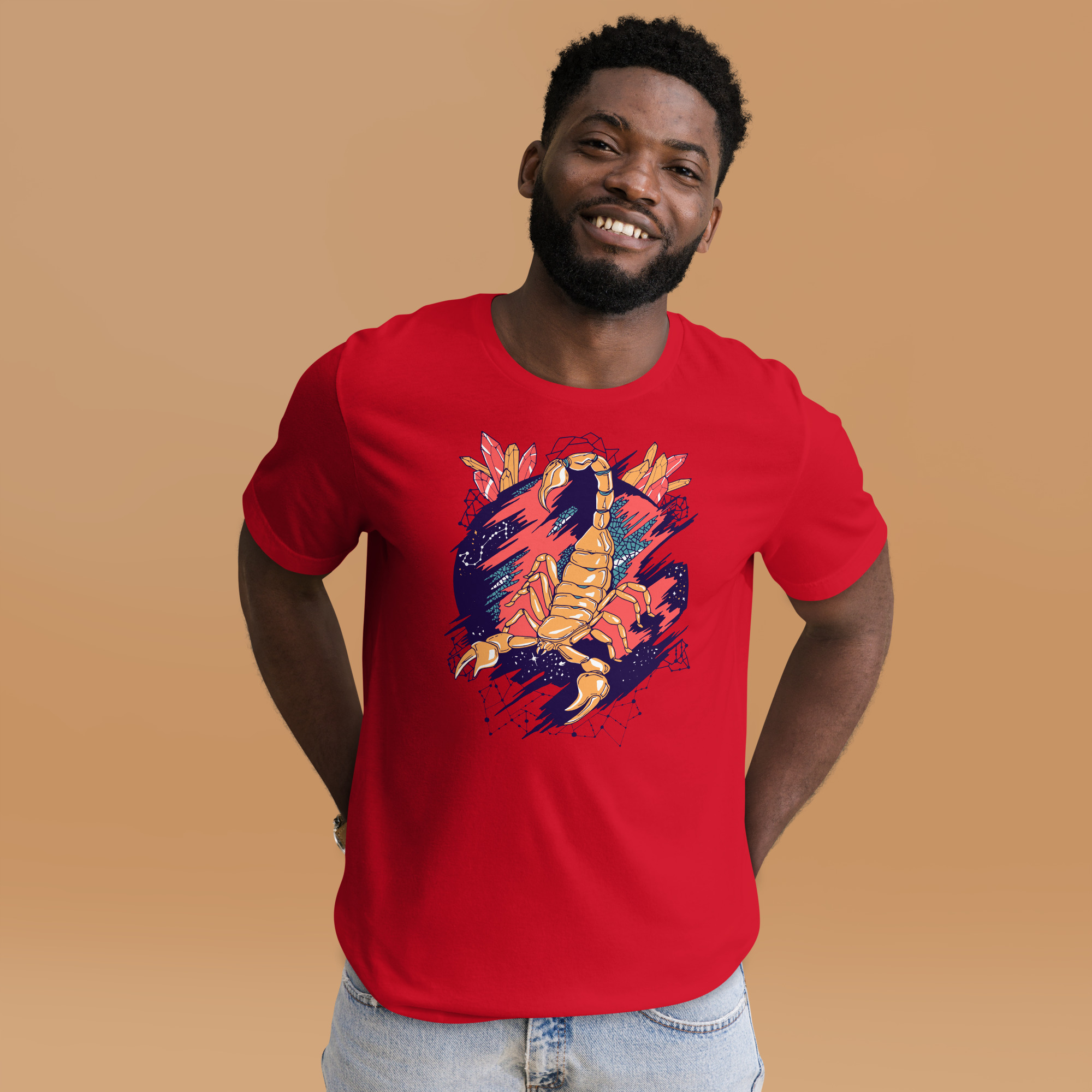 Retro Triadic Cosmic Scorpion - Scorpion T-shirt - Image 2