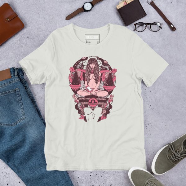 Pink and White Libra Beauty - Libra T-shirt