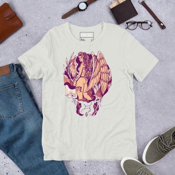 Peach Virgo Beauty Virgo T-Shirt in Soft Combed Cotton