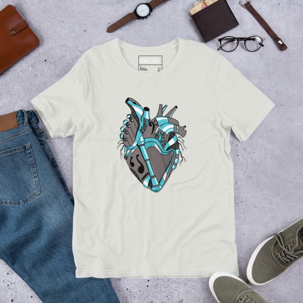 Blue and Grey Musical Heart No. 2 - Human Heart T-shirt