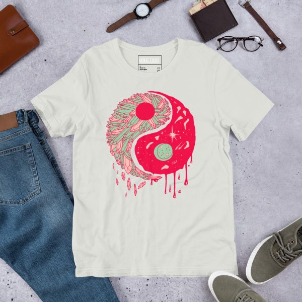 Primec Yin Yang Crystals and Night Sky - Yin Yang T-shirt