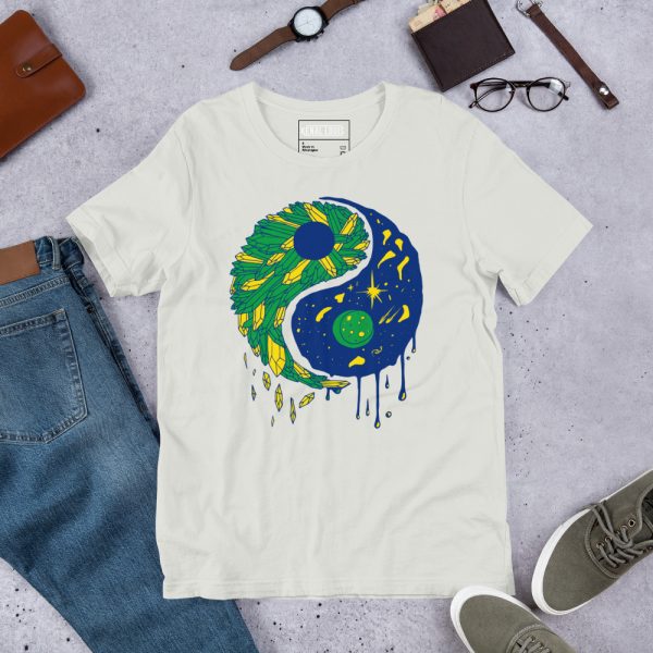Brasil Yin Yang Crystals and Night Sky - Yin Yang T-shirt