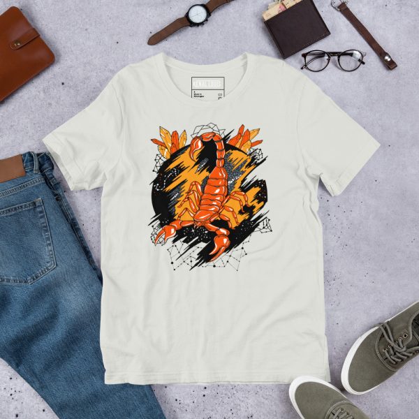 Orange and Grey Cosmic Scorpion - Scorpion T-shirt