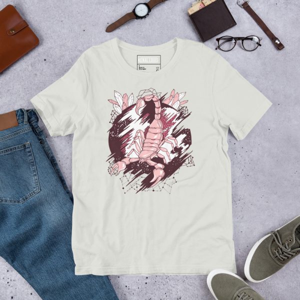 Pink and White Cosmic Scorpion - Scorpion T-shirt