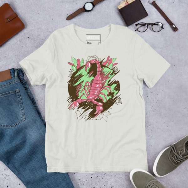 Pink and Green Cosmic Scorpion - Scorpion T-shirt