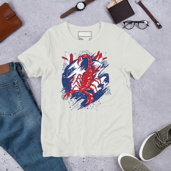 Red White and Blue Cosmic Scorpion - Scorpion T-shirt