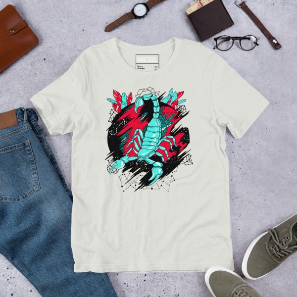 Turquoise Red Cosmic Scorpion - Scorpion T-shirt
