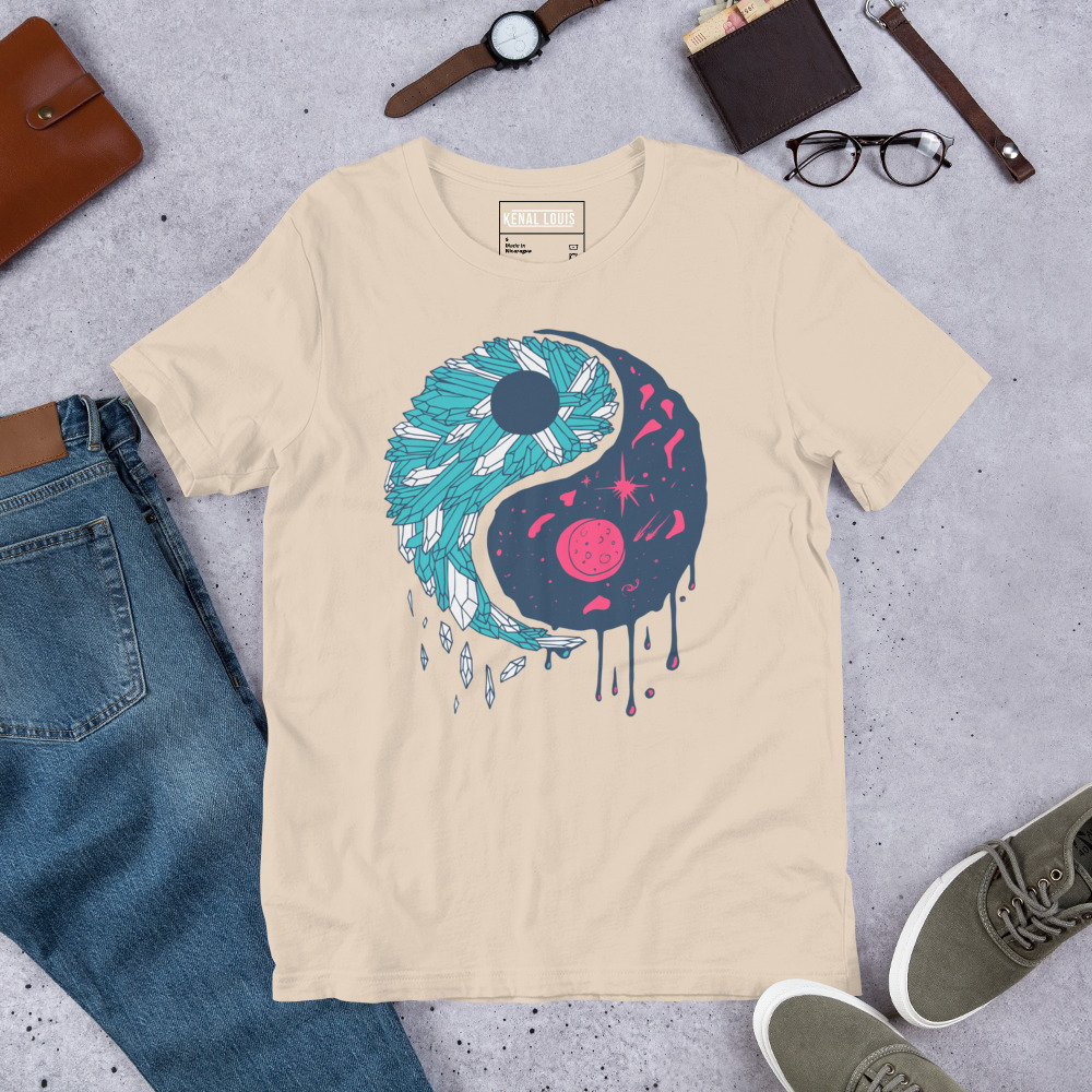 Sofea Yin Yang Crystals and Night Sky - Yin Yang T-shirt - Image 9